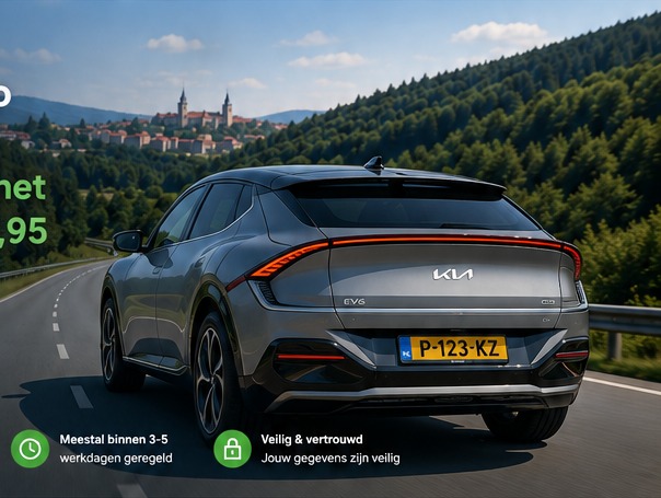 Kia EV6 op een weg in Tsjechië